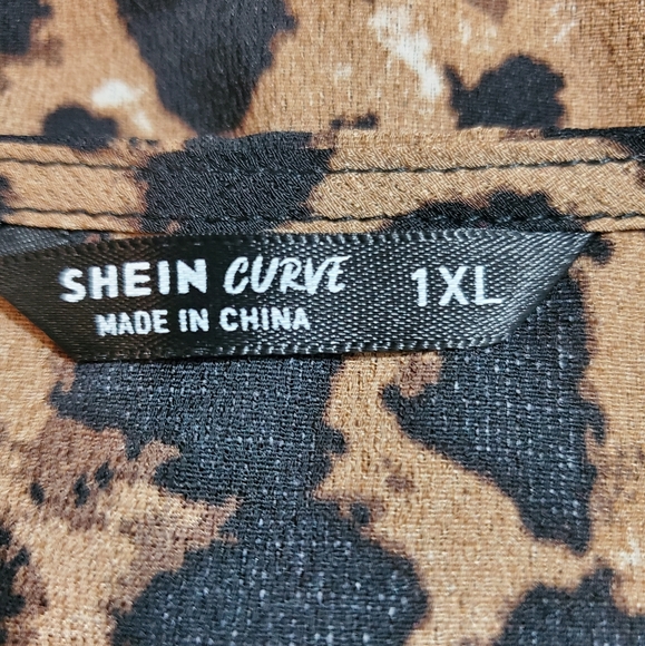 Shein Curve Animal Print Blouse - Picture 8 of 10